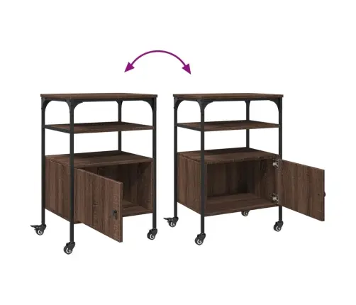 Printerialus, 3 Tasandit, Pruun Tamm, 50X40X76 cm Tehispuit