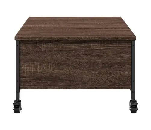 Ratastega Kohvilaud, Pruun Tamm, 91 X 55 X 34 cm Tehispuit