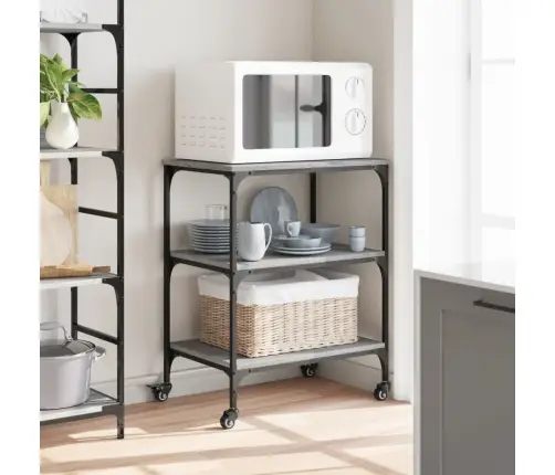 Köögikäru, Hall Sonoma Tamm, 60 X 41 X 76 cm Tehispuit