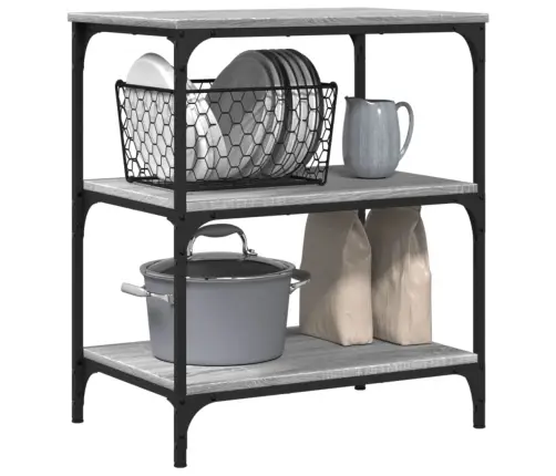 Köögikäru, Hall Sonoma Tamm, 60 X 41 X 76 cm Tehispuit