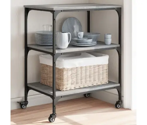 Köögikäru, Hall Sonoma Tamm, 60 X 41 X 76 cm Tehispuit