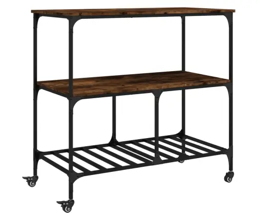 Köögikäru, Suitsutatud Tamm, 100 X 50 X 95 cm Tehispuit