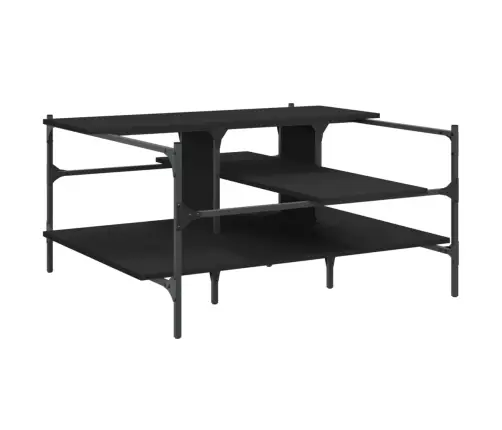 Kafijas Galdiņš, Melns, 100X100X48,5 Cm, Inženierijas Koks Vidaxl Kafijas Galdiņš, Melns, 100X100X48,5 Cm, Inženierijas Koks Vidaxl