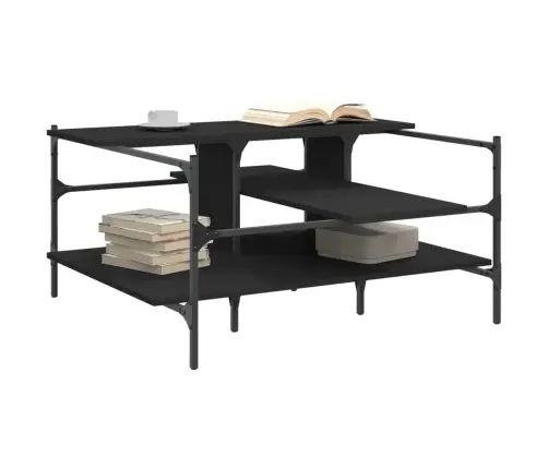 Kafijas Galdiņš, Melns, 100X100X48,5 Cm, Inženierijas Koks Vidaxl Kafijas Galdiņš, Melns, 100X100X48,5 Cm, Inženierijas Koks Vidaxl