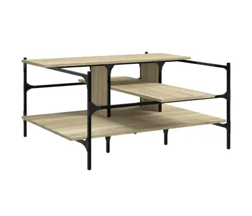 Kafijas Galdiņš, Ozola Krāsa, 100X100X48,5Cm, Inženierijas Koks Vidaxl