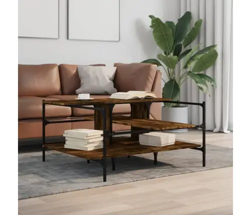 Kohvilaud, Suitsutatud Tamm, 100X100X48,5 cm Tehispuit