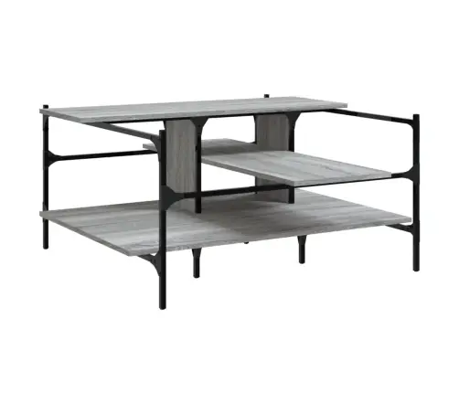 Kafijas Galdiņš, Pelēka Ozola,100X100X48,5Cm, Inženierijas Koks Vidaxl