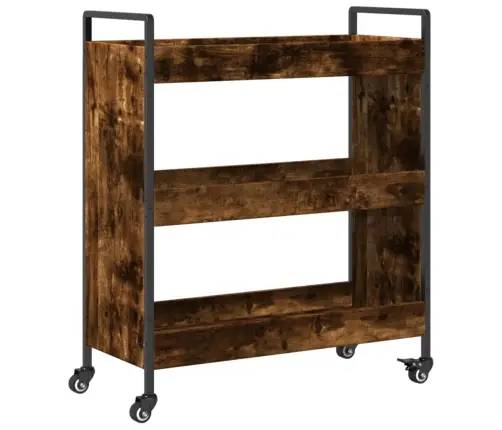 Virtuvės Vežimėlis, Dūminio Ąžuolo, 70X30X82cm Mediena