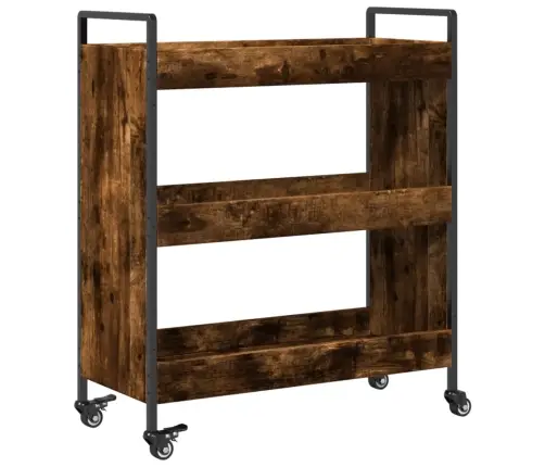 Virtuvės Vežimėlis, Dūminio Ąžuolo, 70X30X82cm Mediena