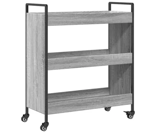 Virtuves Ratiņi, Pelēka Koka, 70X30X82 Cm, Inženierijas Koks Vidaxl