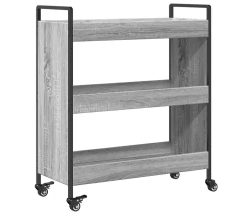 Virtuves Ratiņi, Pelēka Koka, 70X30X82 Cm, Inženierijas Koks Vidaxl