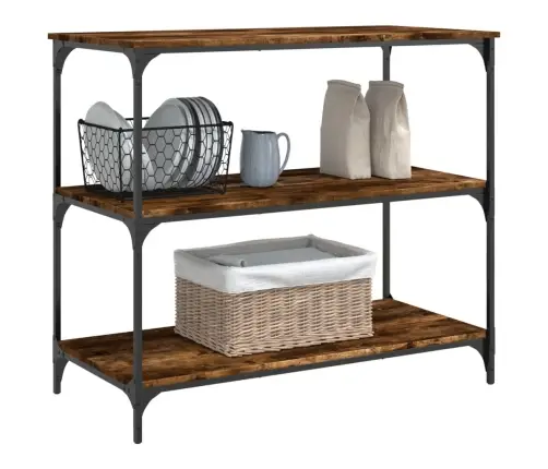 Köögikäru, Suitsutatud Tamm, 102X50X95 cm Tehispuit