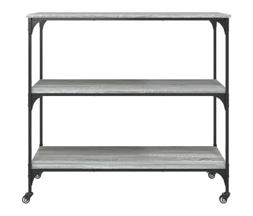 Virtuves Ratiņi, Pelēka Koka, 102X50X95 Cm, Inženierijas Koks Vidaxl