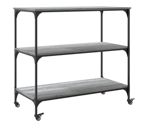 Virtuves Ratiņi, Pelēka Koka, 102X50X95 Cm, Inženierijas Koks Vidaxl