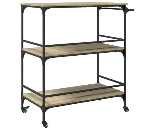 Virtuves Ratiņi, Ozola Krāsa, 100,5X50X105Cm, Inženierijas Koks Vidaxl