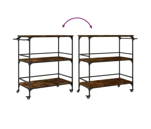 Virtuves Ratiņi, Ozola Krāsa, 100,5X50X105Cm, Inženierijas Koks Vidaxl