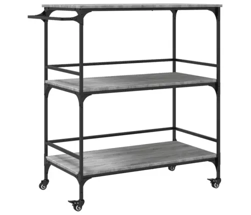 Köögikäru, Hall Sonoma Tamm, 100,5 X 50 X 105 cm Tehispuit