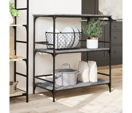 Köögikäru, Hall Sonoma Tamm, 100,5 X 50 X 105 cm Tehispuit