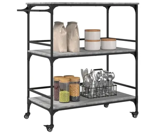 Köögikäru, Hall Sonoma Tamm, 100,5 X 50 X 105 cm Tehispuit