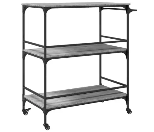 Köögikäru, Hall Sonoma Tamm, 100,5 X 50 X 105 cm Tehispuit