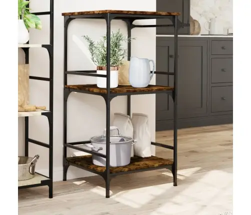 Köögikäru, Suitsutatud Tamm, 60,5 X 50 X 105 cm Tehispuit