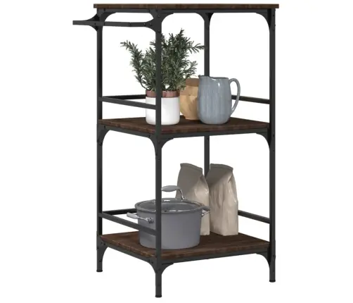 Virtuves Ratiņi, Ozolkoka, 60,5X50X105 Cm, Inženierijas Koks Vidaxl