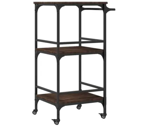 Virtuves Ratiņi, Ozolkoka, 60,5X50X105 Cm, Inženierijas Koks Vidaxl