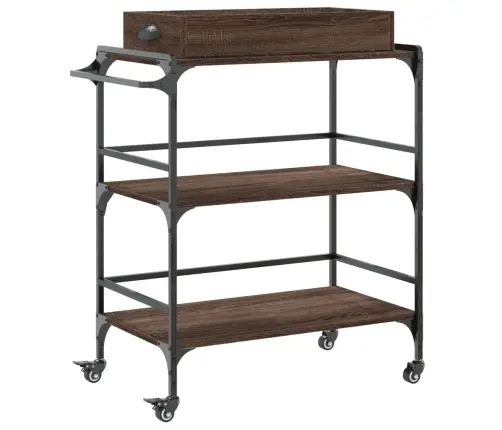 Virtuves Ratiņi, Brūna Ozola, 81,5X41X92,5Cm, Inženierijas Koks Vidaxl