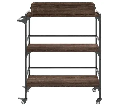 Virtuves Ratiņi, Brūna Ozola, 81,5X41X92,5Cm, Inženierijas Koks Vidaxl