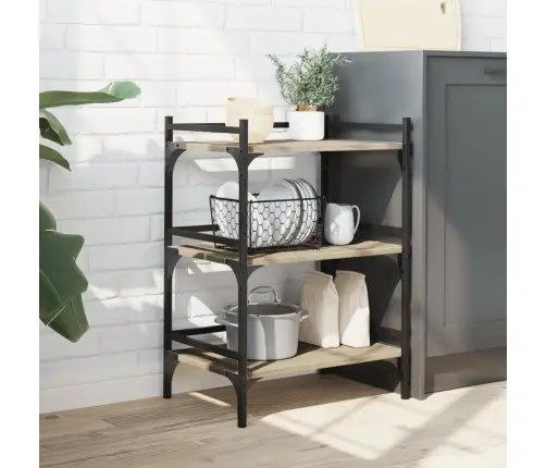 Virtuvės Vežimėlis, Ąžuolo, 50X35X75,5cm Apdirbta Mediena