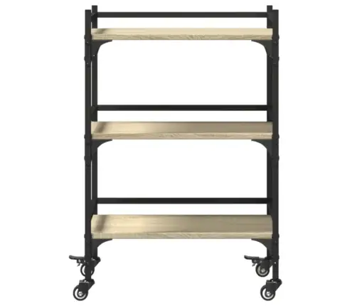 Virtuvės Vežimėlis, Ąžuolo, 50X35X75,5cm Apdirbta Mediena