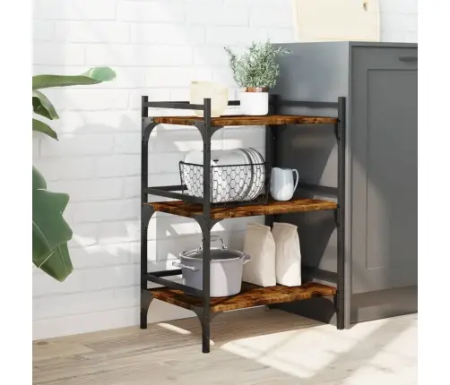 Virtuvės Vežimėlis, Dūminio Ąžuolo, 50X35X75,5cm Mediena