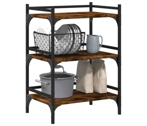 Virtuvės Vežimėlis, Dūminio Ąžuolo, 50X35X75,5cm Mediena