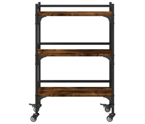 Virtuvės Vežimėlis, Dūminio Ąžuolo, 50X35X75,5cm Mediena