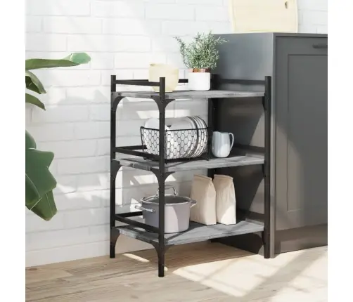 Virtuvės Vežimėlis, Pilkas Ąžuolo, 50X35X75,5cm Mediena