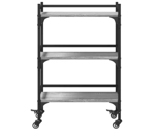 Virtuvės Vežimėlis, Pilkas Ąžuolo, 50X35X75,5cm Mediena