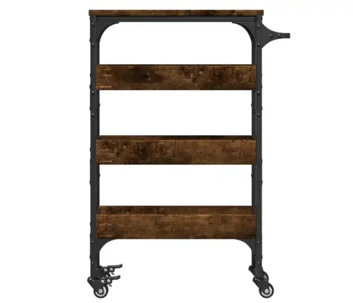 Virtuvės Vežimėlis, Dūminio Ąžuolo, 53X20X76cm Mediena