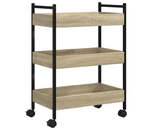 Virtuves Ratiņi, Ozolkoka Krāsa, 50X30X70 Cm, Inženierijas Koks Vidaxl