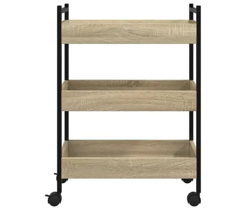 Virtuves Ratiņi, Ozolkoka Krāsa, 50X30X70 Cm, Inženierijas Koks Vidaxl