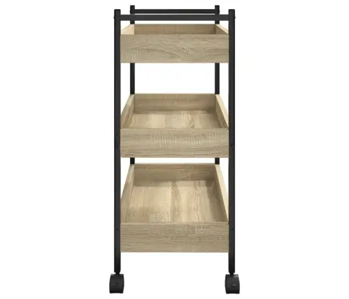 Virtuves Ratiņi, Ozolkoka Krāsa, 50X30X70 Cm, Inženierijas Koks Vidaxl