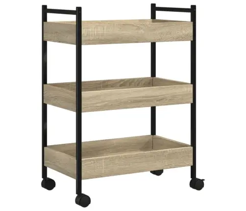 Virtuves Ratiņi, Ozolkoka Krāsa, 50X30X70 Cm, Inženierijas Koks Vidaxl