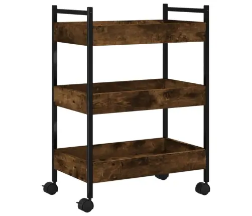 Virtuves Ratiņi, Ozolkoka Krāsa, 50X30X70 Cm, Inženierijas Koks Vidaxl