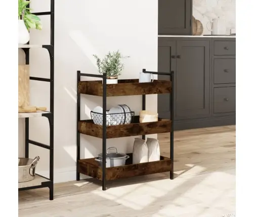 Virtuves Ratiņi, Ozolkoka Krāsa, 50X30X70 Cm, Inženierijas Koks Vidaxl