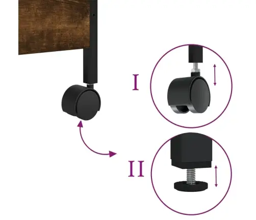 Virtuves Ratiņi, Ozolkoka Krāsa, 50X30X70 Cm, Inženierijas Koks Vidaxl