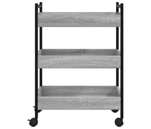 Virtuves Ratiņi, Pelēka Koka, 50X30X70 Cm, Inženierijas Koks Vidaxl