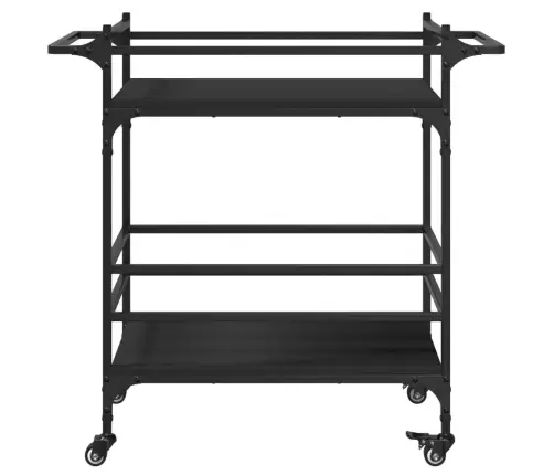 Köögikäru, Must, 82 X 40 X 78,5 cm Tehispuit