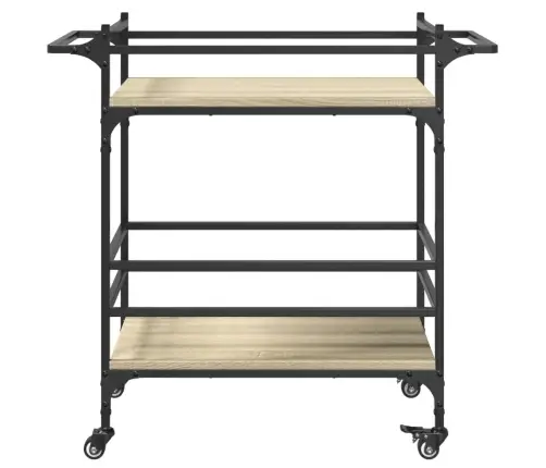 Virtuvės Vežimėlis, Ąžuolo, 82X40X78,5cm Apdirbta Mediena