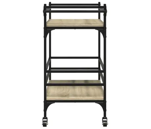 Virtuvės Vežimėlis, Ąžuolo, 82X40X78,5cm Apdirbta Mediena