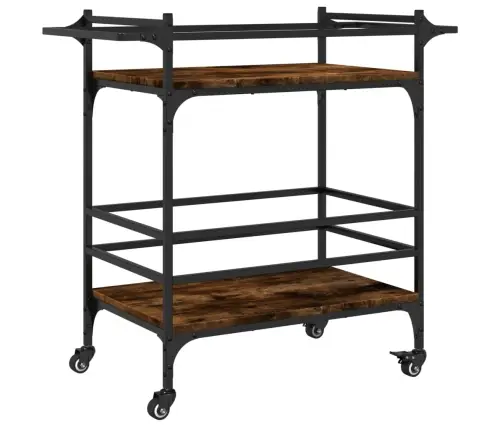 Virtuvės Vežimėlis, Dūminio Ąžuolo, 82X40X78,5cm Mediena