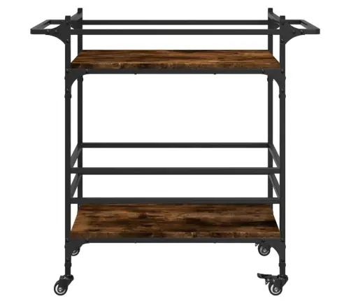 Virtuvės Vežimėlis, Dūminio Ąžuolo, 82X40X78,5cm Mediena